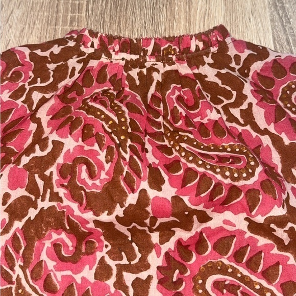 Cleobella Calla Paisley Print Organic Cotton Blouse XS‎ - Picture 6 of 9